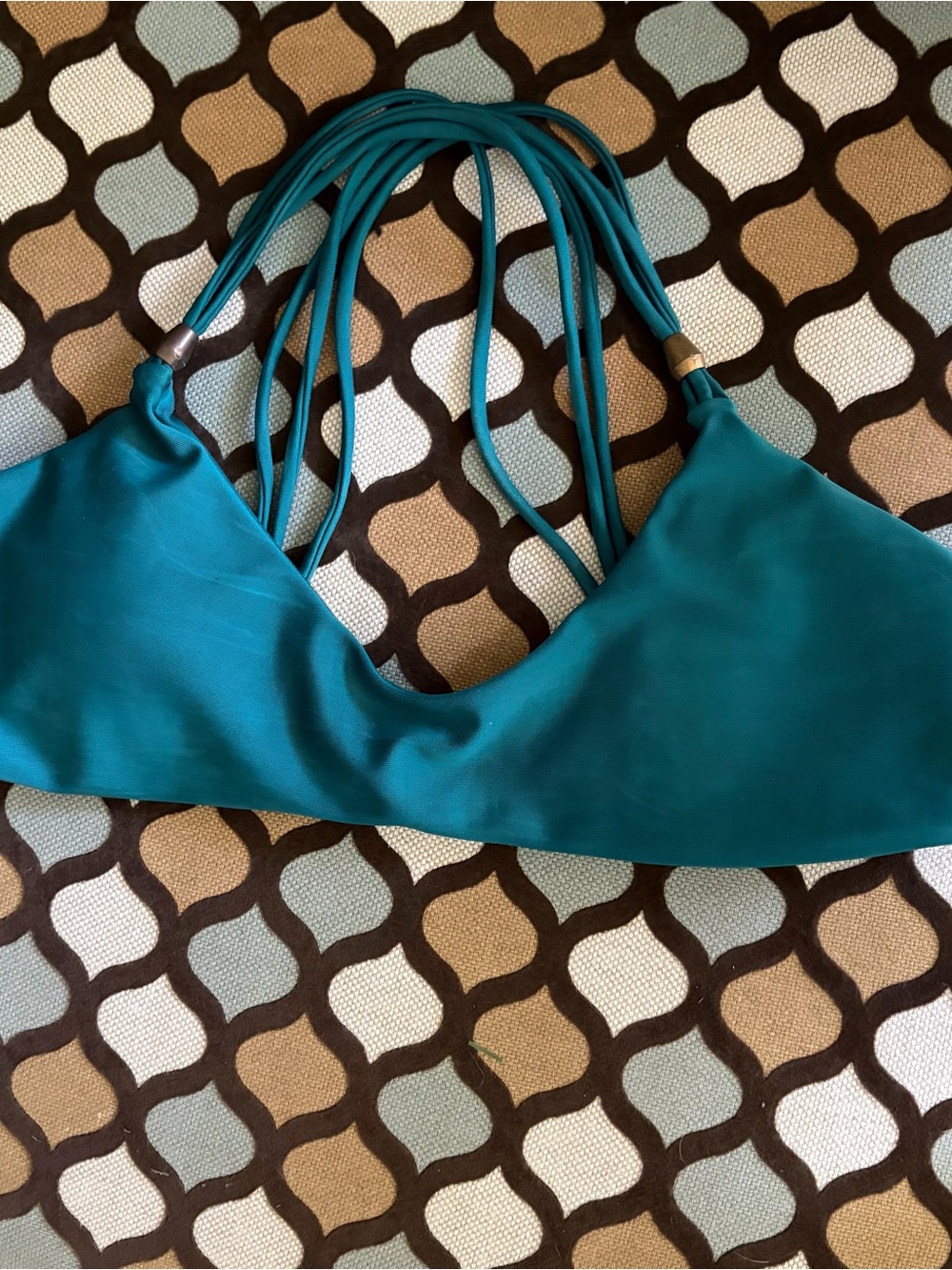 Zaful Teal Strappy Women’s Swim Top